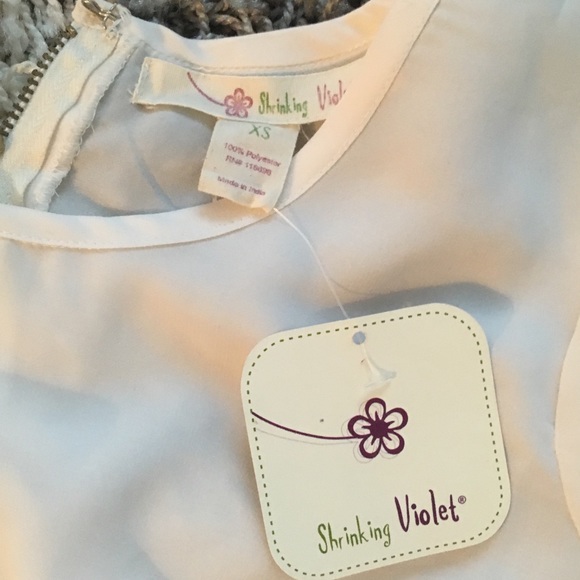 🌸5 for $25👚 NWT white semi-sheer blouse - Picture 4 of 7